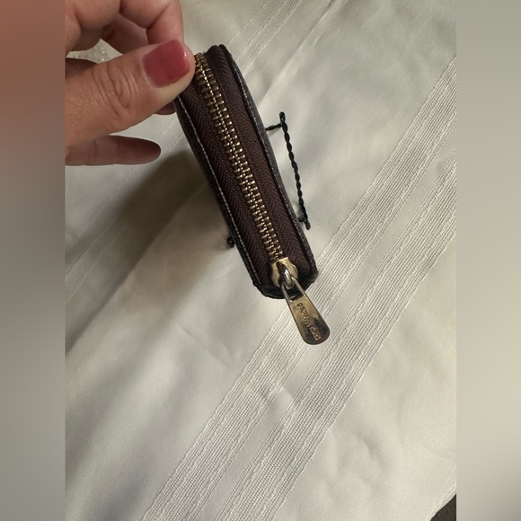 Michael Kors Chocolate Brown Wallet with Gold Plate - Picture 6 of 11